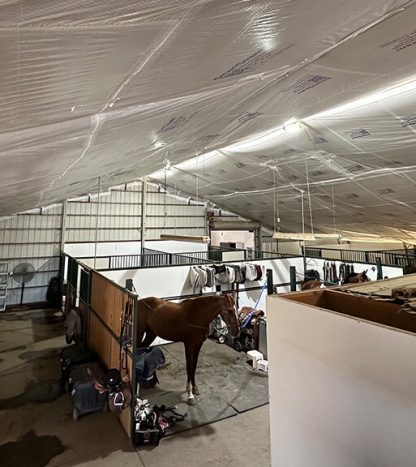 Interior of the Equestrian Facility protected by TuffWrap SmartSeam